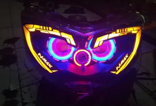 Modifikasi motor memakai lampu DRL