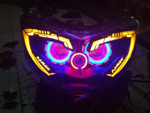 Modifikasi motor memakai lampu DRL